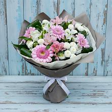 Букет цветов из:  Герберы, Альстромерии и Хризантемы #REPLACE_PRED# Андреаполе