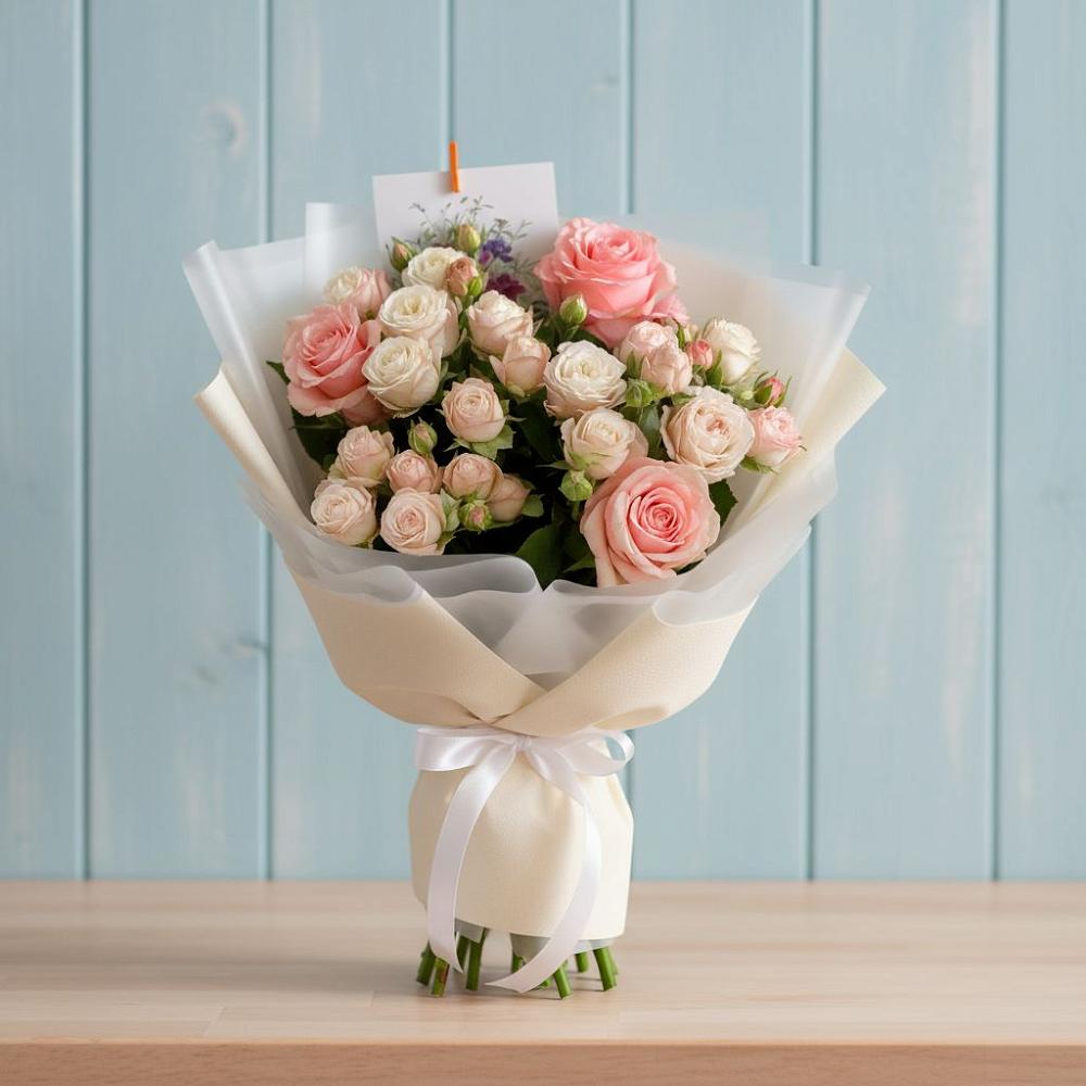 Букет цветов из: Розы в Андреаполе