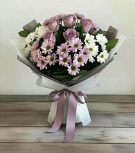 Букет цветов из:  Хризантемы и Розы в Андреаполе