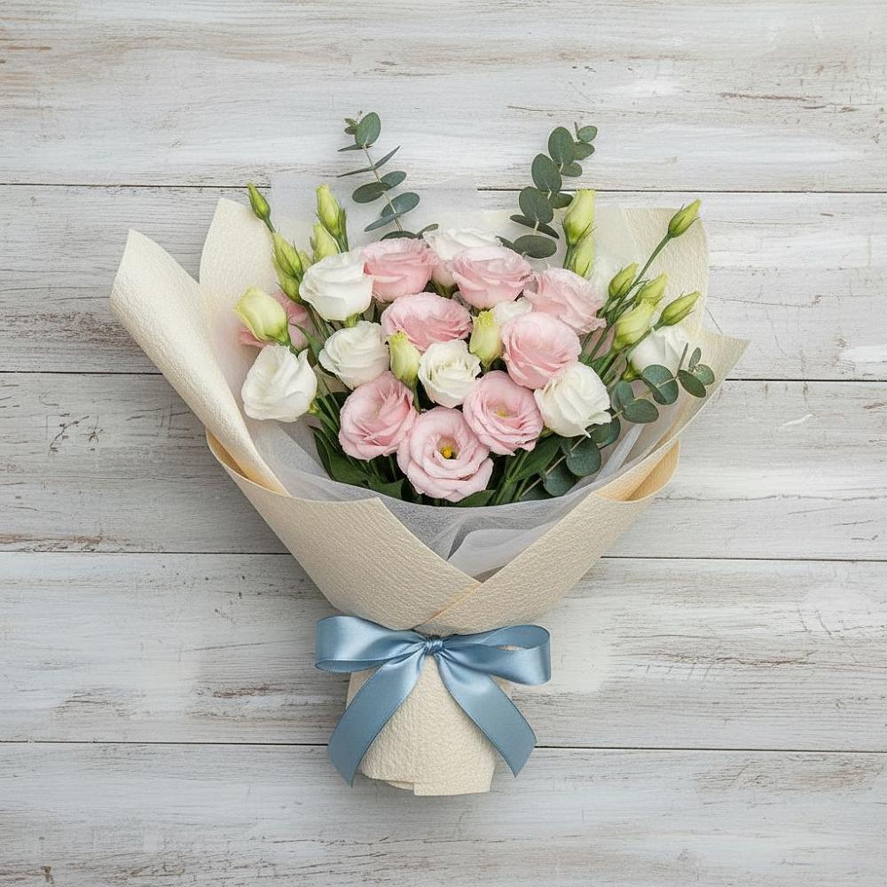 Букет цветов из: Лизиантусы в Андреаполе